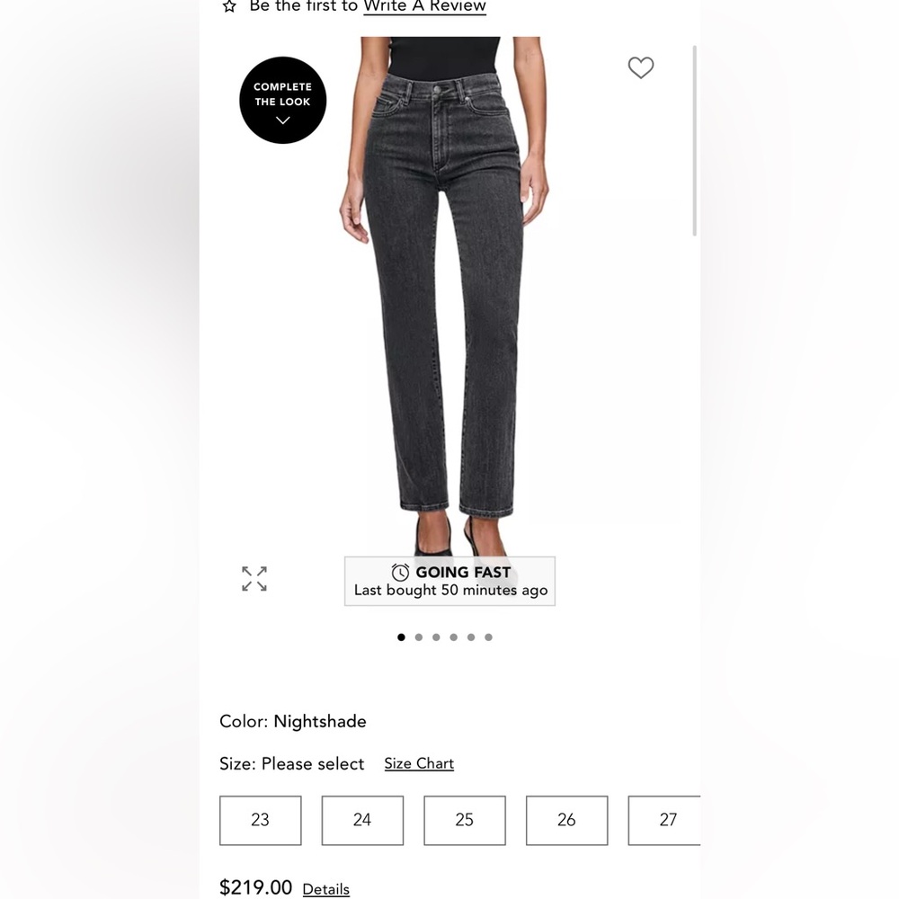 DL1961 Straight Leg Black Jeans - Picture 2 of 6